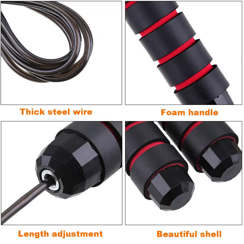 Rapid Speed Jump Rope Lose Weight Steel Skipping Rope Exercise Adjustable Jumping Rope Fitness Gym Training Home Sport Equipment